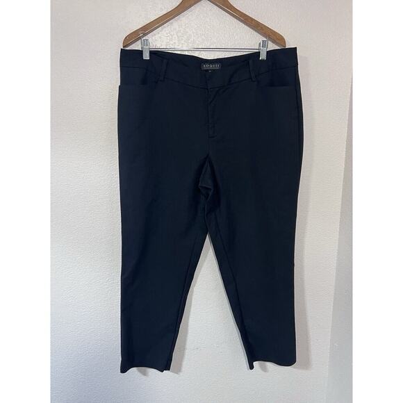 Eloquii Pants Black Stretch Trousers Office Work Plus Size 16  Pockets Career - Picture 1 of 9